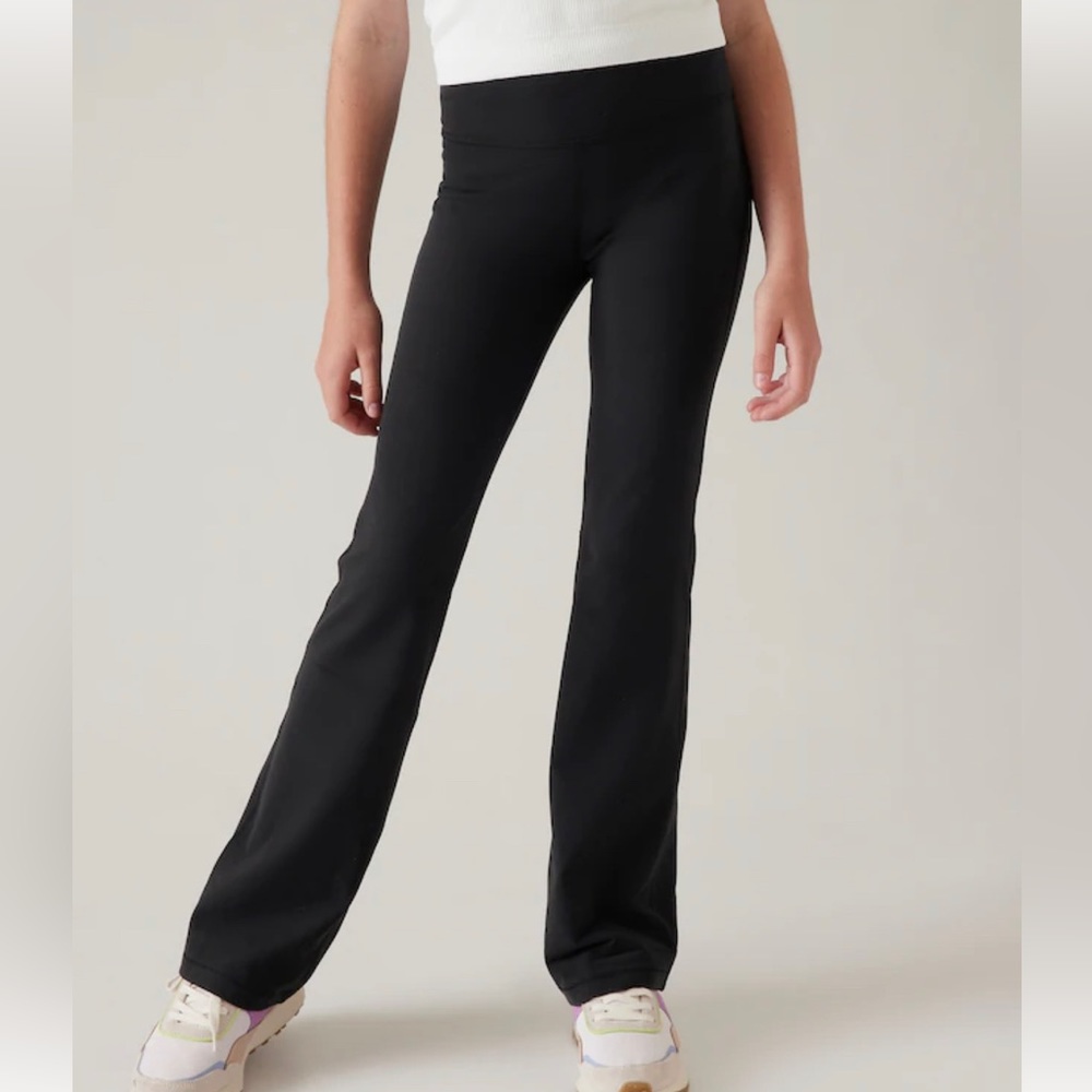 Athleta Girl High Rise Chit Chat Black Flare Legging XL